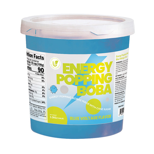 Blue Voltage Energy Popping Boba