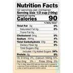 Nutrition facts label for Orange Fusion Energy Popping Boba, detailed calorie and nutrient information.