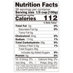 Nutrition facts label for grape coconut jelly, compliant with international export food labeling standards.