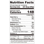 Nutrition facts label for green apple concentrated syrup, compliant with export food labeling standards.