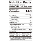 Nutrition facts label for lychee concentrated syrup, compliant with export food labeling standards.