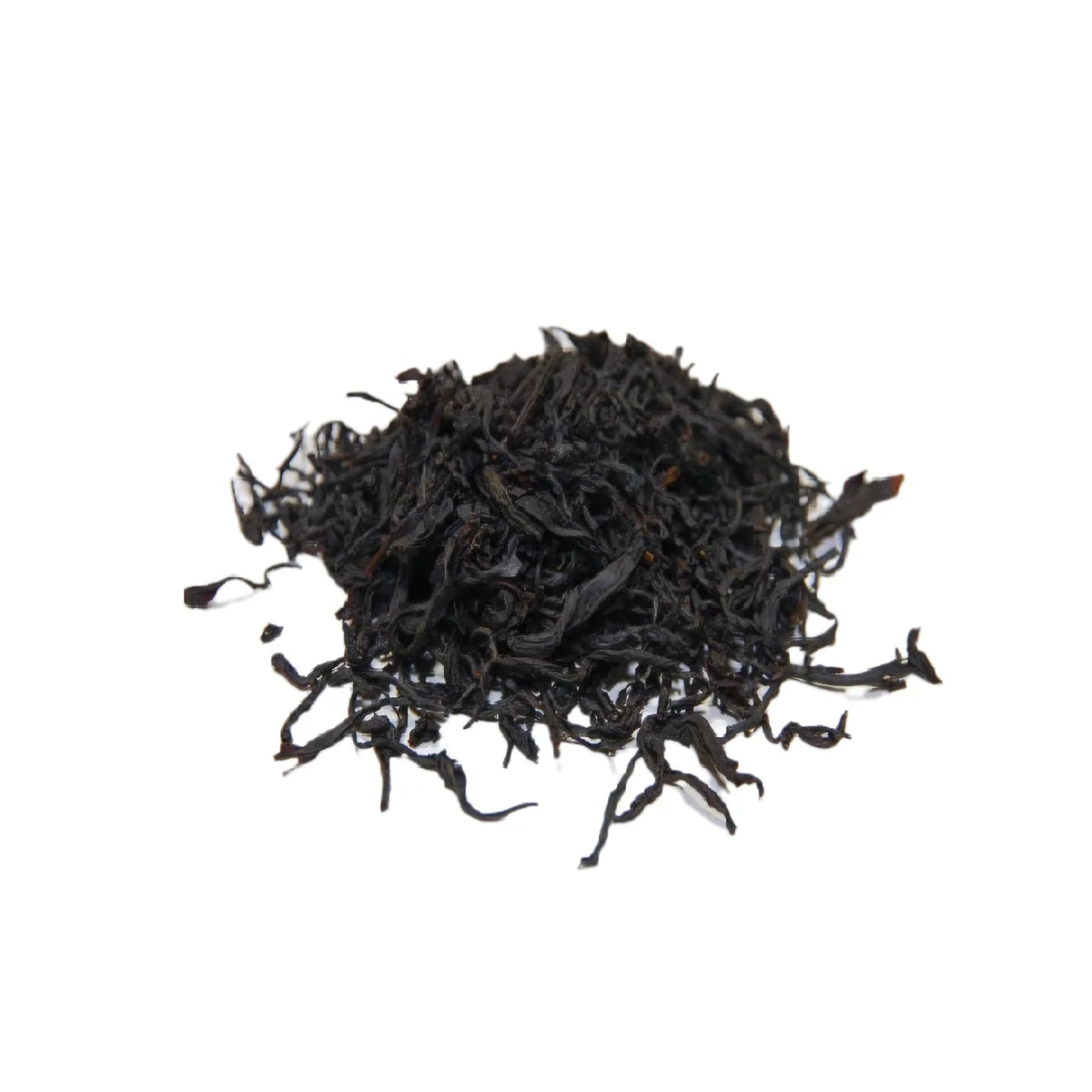 Loose leaf Premium Ruby Red Black Tea with long, twisted dark leaves suitable for premium black tea and milk tea bases.