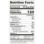 Nutrition facts label for passion fruit concentrated syrup, compliant with export food labeling standards.